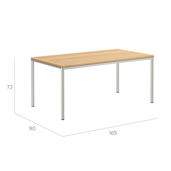 Stół Portland Ze Stali Nierdzewnej 165 x 90, Blat Stołu Z Teak