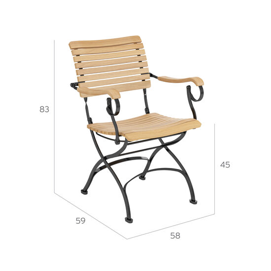 Fontenay krzesło z podłokietnikami z teaku