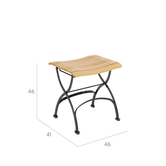 Taboret Fontenay z drewna tekowego