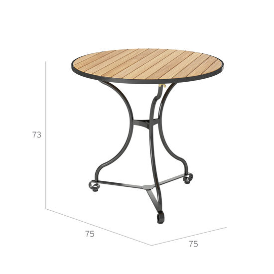 Okrągły stół Fontenay 75, listwy z teaku