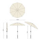 Parasol Toscana o średnicy 2,20 m, kolor: koć słoniowa, maszt aluminiowy