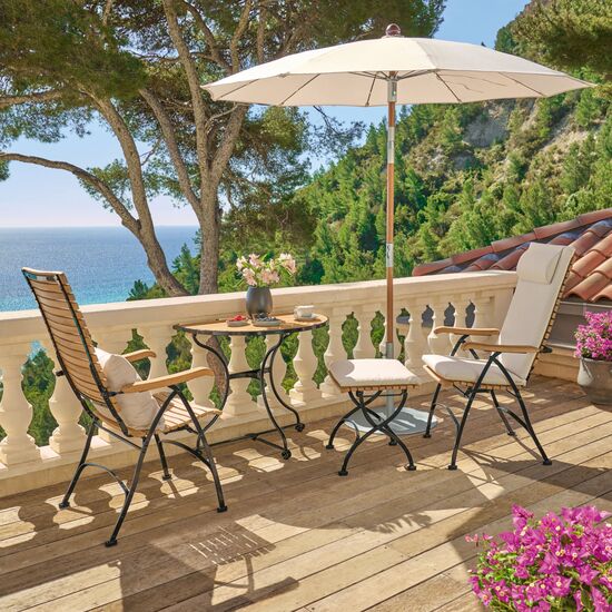 Leżak Fontenay z drewna tekowego