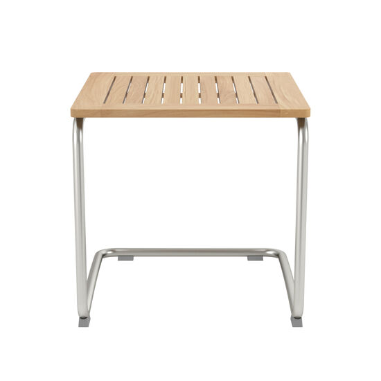 Stolik pomocniczy Bolero, stal nierdzewna 55 x 55, teak