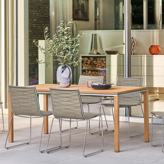 Stół rozkładany Portland, teak, 165-225 x 90