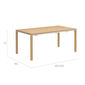 Stół rozkładany Portland, teak, 165-225 x 90