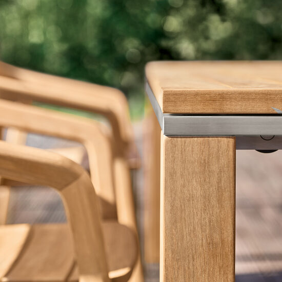 Stół rozkładany Portland, teak, 240-300 x 100