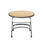 Stolik pomocniczy Fontenay, okrągły, niski, składany, z listew teakowych