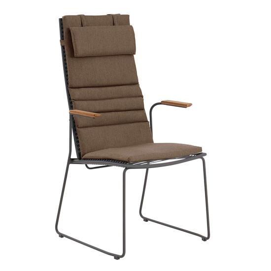 Pan krzesło z  wysokim oparciem 75 Grafit