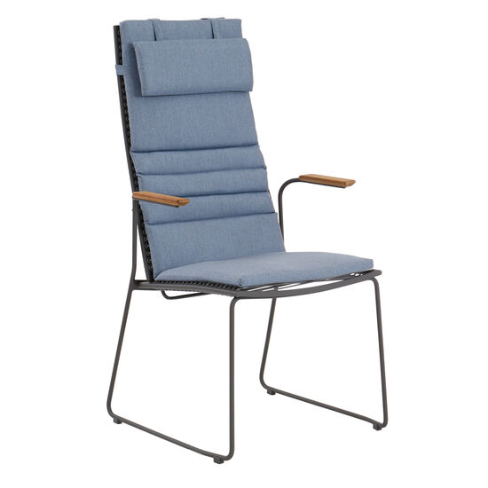 Pan krzesło z  wysokim oparciem 75 Grafit