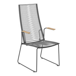 Pan krzesło z  wysokim oparciem 75 Grafit