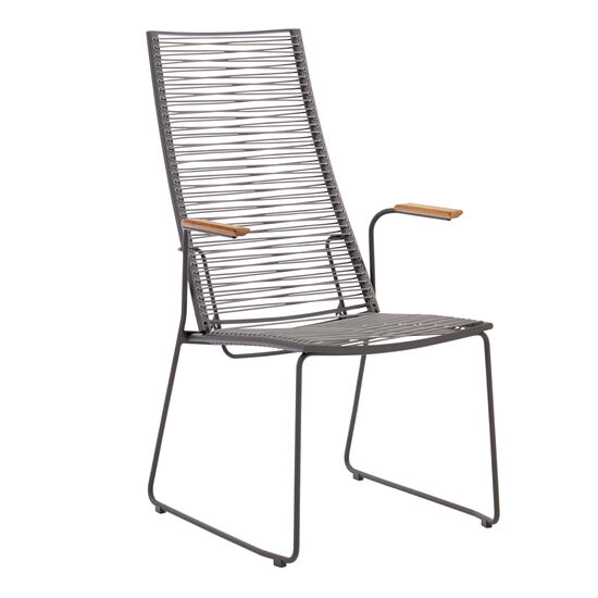 Pan krzesło z  wysokim oparciem 75 Grafit