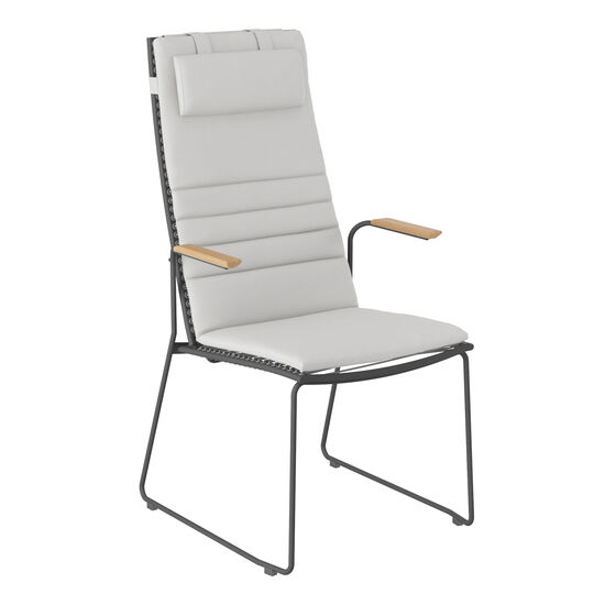 Pan krzesło z  wysokim oparciem 75 Grafit