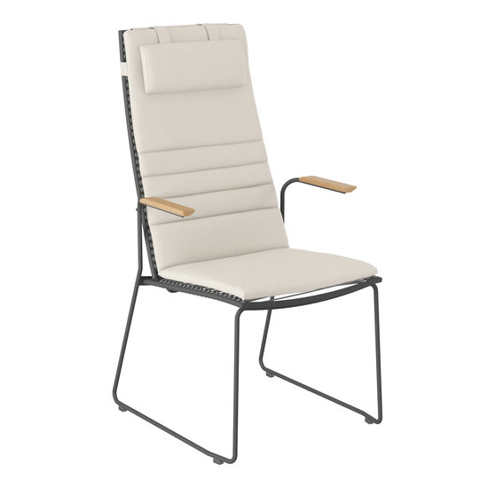 Pan krzesło z  wysokim oparciem 75 Grafit