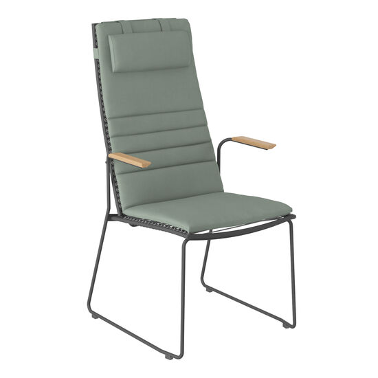 Pan krzesło z  wysokim oparciem 75 Grafit