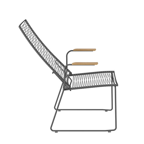 Pan krzesło z  wysokim oparciem 75 Grafit