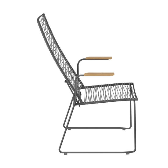 Pan krzesło z  wysokim oparciem 75 Grafit