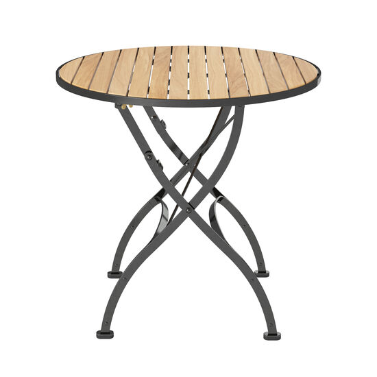 Okrągły stół Fontenay 75 składany, listwy z teaku