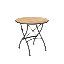 Okrągły stół Fontenay 75 składany, listwy z teaku