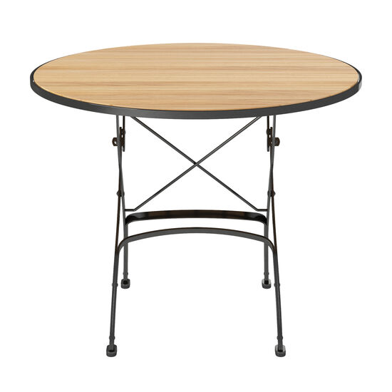 Okrągły stół Fontenay 90 składany, listwy z teaku