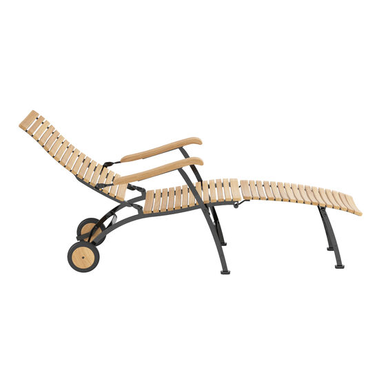 Leżak Fontenay z drewna tekowego