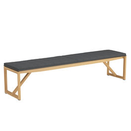 Poduszka siedziskowa na ławkę Trey 210 bez oparcia, wzór "Antracyt"