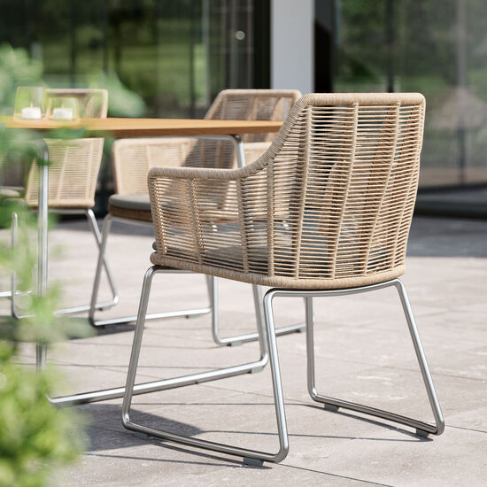 Stół Amari 180 x 90 cm z blatem z drewna tekowego