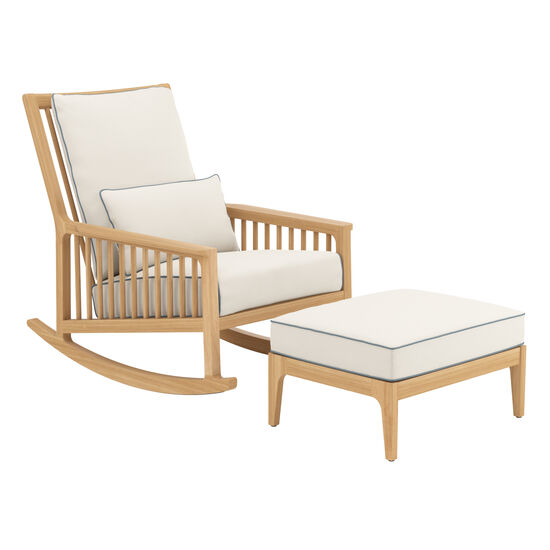 Newhaven Zestaw z fotelem bujanym w kolorze Linum/Indigo