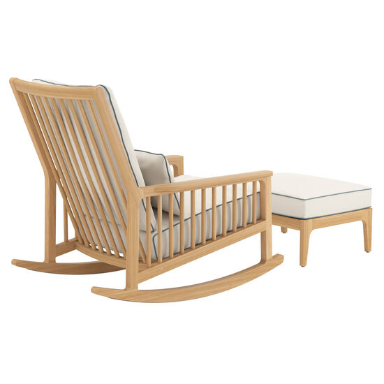 Newhaven Zestaw z fotelem bujanym w kolorze Linum/Indigo