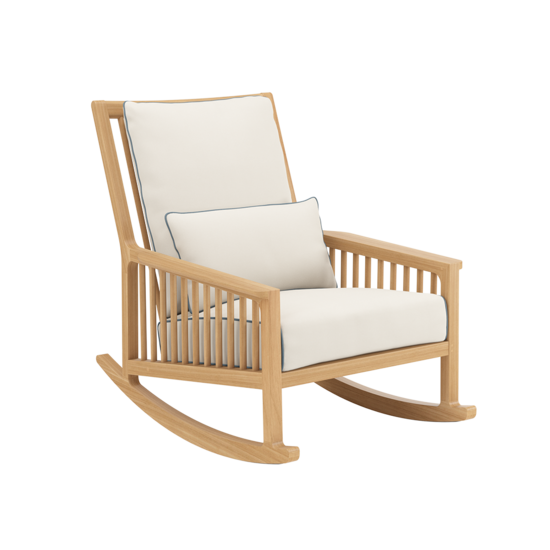 Newhaven Zestaw z fotelem bujanym w kolorze Linum/Indigo