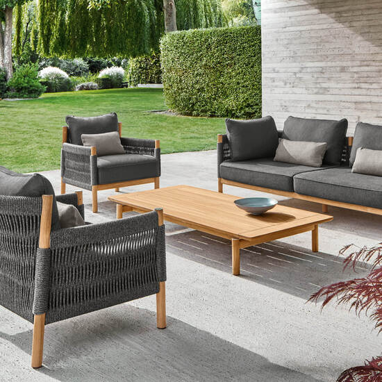 Cavo Lounge Fotel Antracytowy wraz z poduszką, wzór "Antracyt"