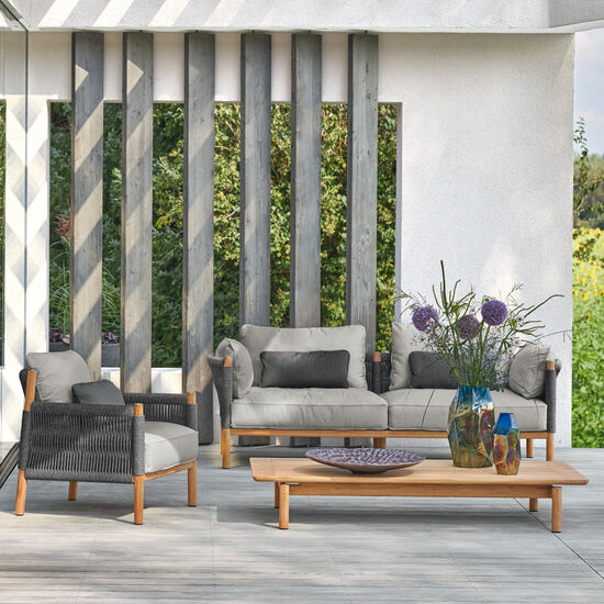 Cavo Lounge Sofa antracytowa wraz z poduszką, wzór "Moon"