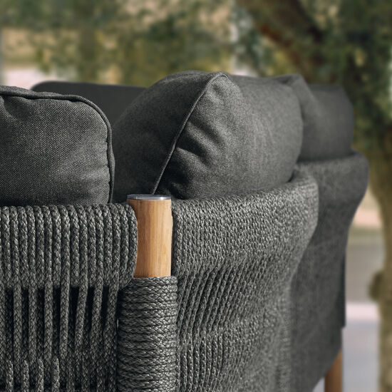 Cavo Lounge Sofa antracytowa wraz z poduszką, wzór "Antracyt"