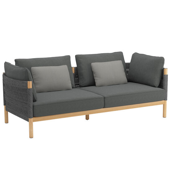 CAVO Fotel i sofa w kolorze antracyt, stolik kawowy 160 x 80