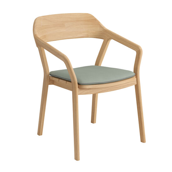 Poduszka na krzesło z podłokietnikami Luton, wzór "Mineral" z lamówką