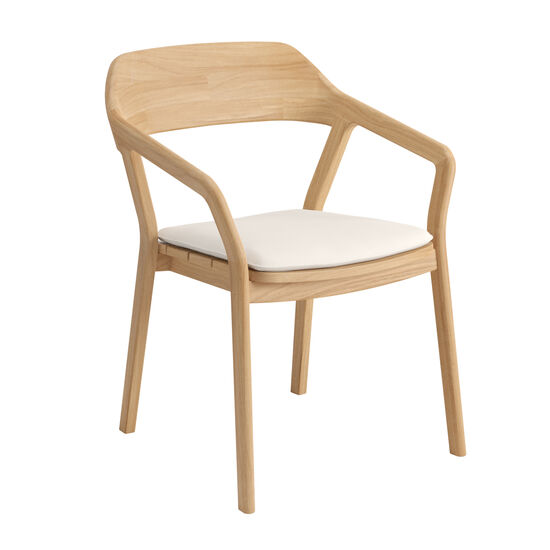 Poduszka na krzesło z podłokietnikami Luton, wzór "Linum" z lamówką