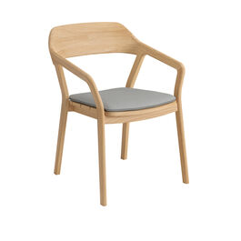 Poduszka na krzesło z podłokietnikami Luton, wzór "Stone" z lamówką