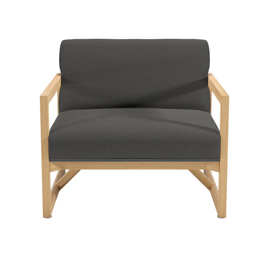 Fotel Trey z poduszką, wzór "Anthrazit"