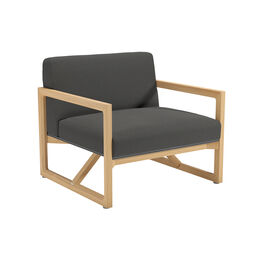 Fotel Trey z poduszką, wzór "Anthrazit"