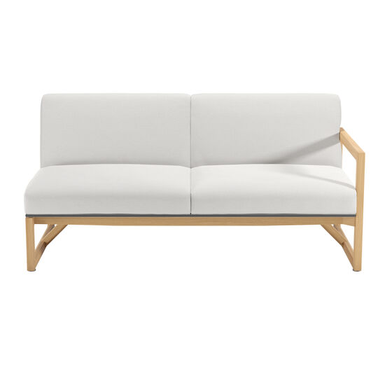 Sofa Trey z podłokietnikiem po lewej stronie, w komplecie z poduszkami wzór "Crystal"