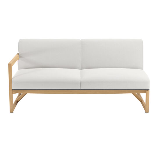 Sofa Trey z podłokietnikiem po prawej stronie, w komplecie z poduszkami wzór "Crystal"