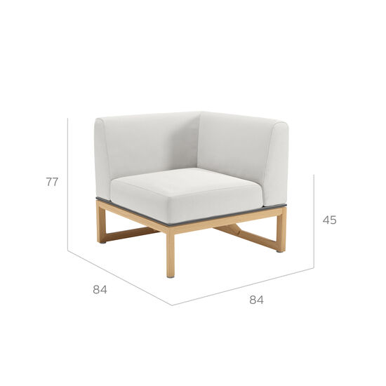 Narożny element do salonu Trey z zestawem poduszek w deseniu "Crystal"