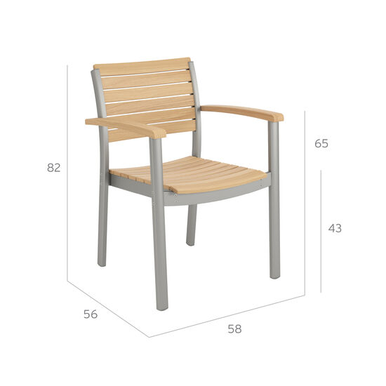 Monterey krzesło z podłokietnikami Silk