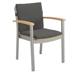 Poduszka na krzesło z podłokietnikami Monterey Silk, wzór "Anthrazit"