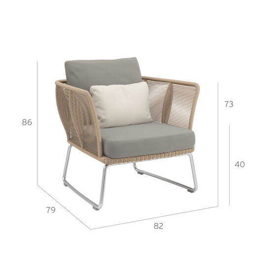 Fotel Amari z poduszką w deseniu "Stone"