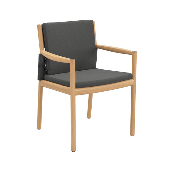 Poduszka na fotel Cavo z podłokietnikami, wzór "Antracyt"