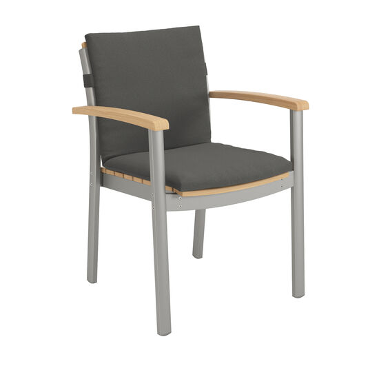 Poduszka na krzesło z podłokietnikami Monterey Silk, wzór "Anthrazit"