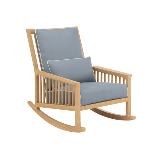 Newhaven Zestaw z fotelem bujanym w kolorze Indigo/Linum