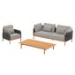CAVO Fotel i sofa w kolorze Moon, stolik kawowy 160 x 80