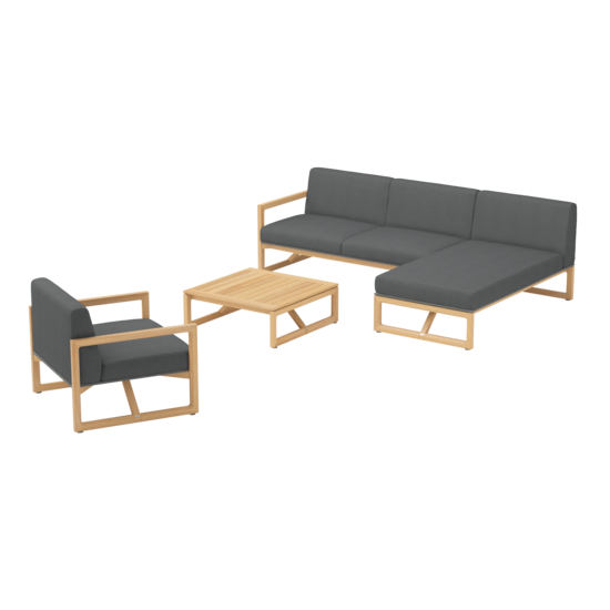 Trey Lounge Zestaw w kolorze Anthrazit 1