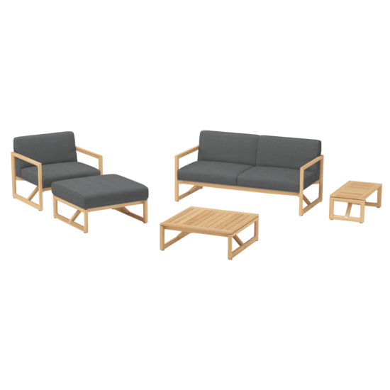 Trey Lounge Zestaw w kolorze Anthrazit 2